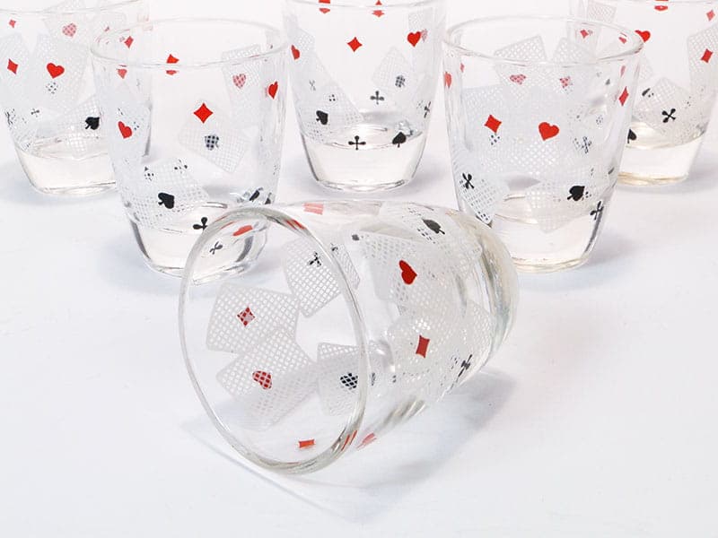 Set of shot glasses Pop Art, clear glass, Poland, 1950s - 367180