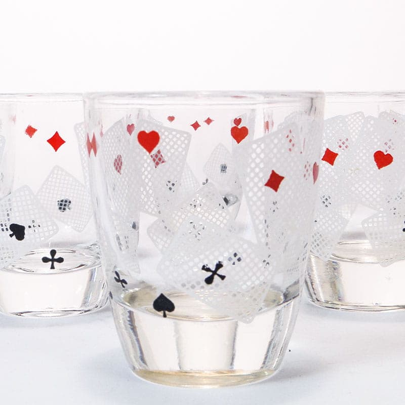 Set of shot glasses Pop Art, clear glass, Poland, 1950s - 367178