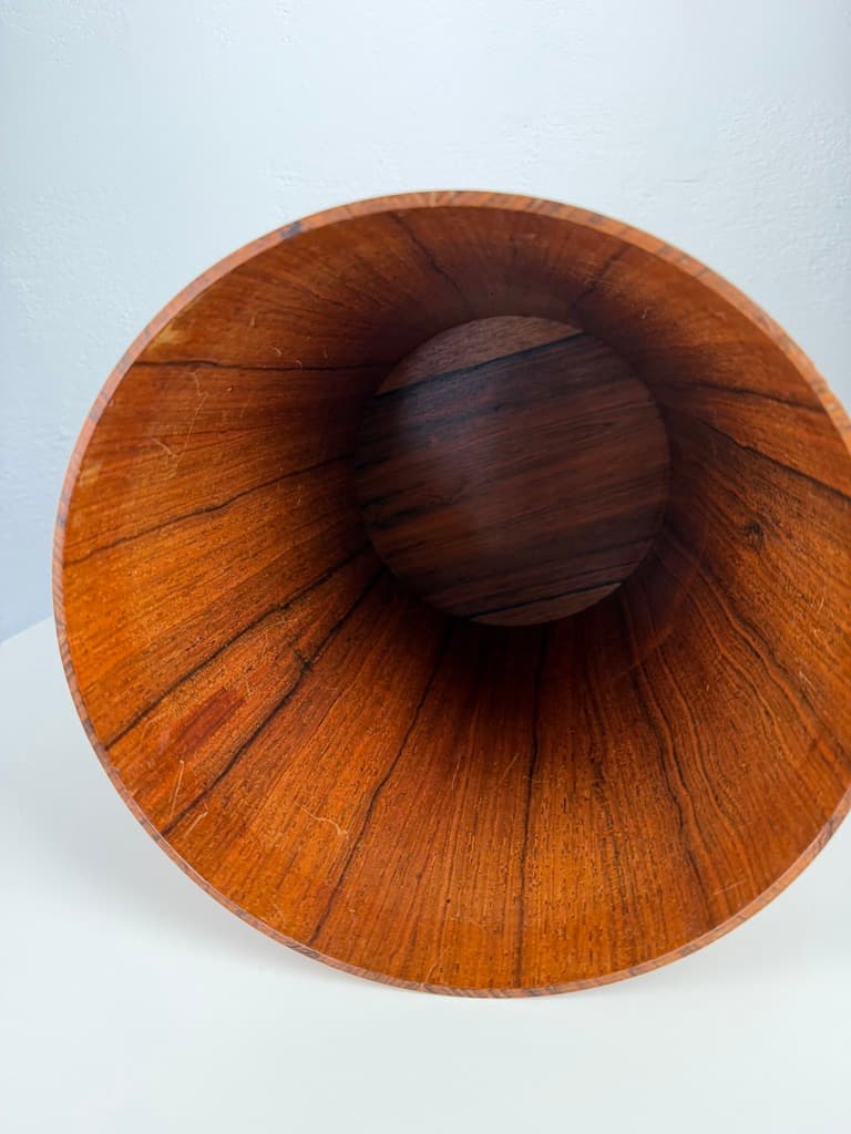 Wastepaper basket, brown teak, by M. Åberg, Servex, Sweden, 1960s. - 367182