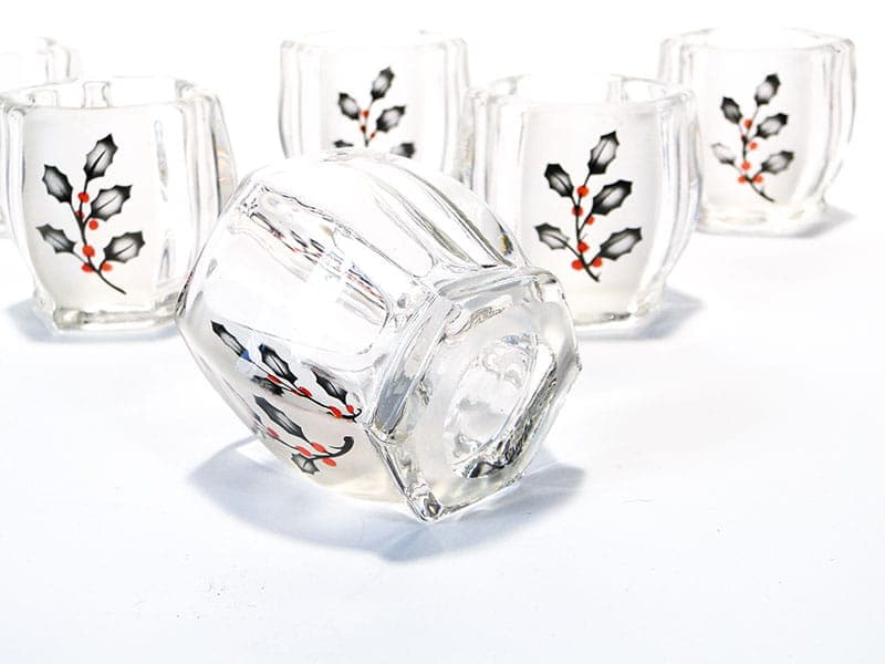 Set of shot glasses Art Deco, clear, glass, Czechoslovakia, 1930s. - 367190