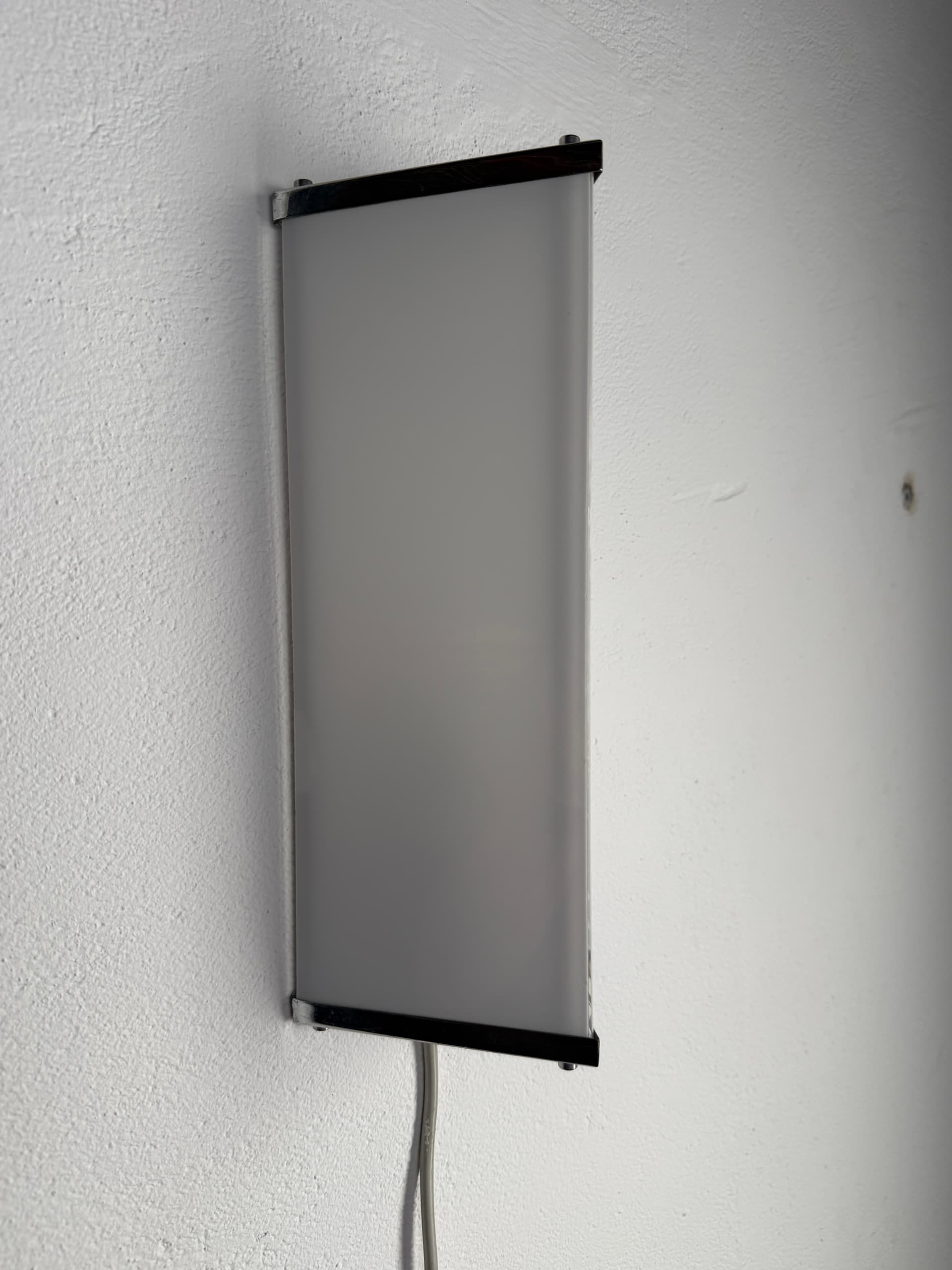 Wall sconce geometric, white, metal, Denmark, 1960s - 367355