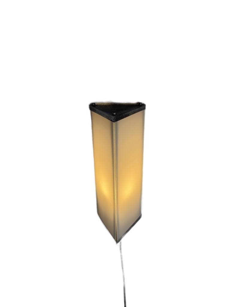 Wall sconce geometric, white, metal, Denmark, 1960s