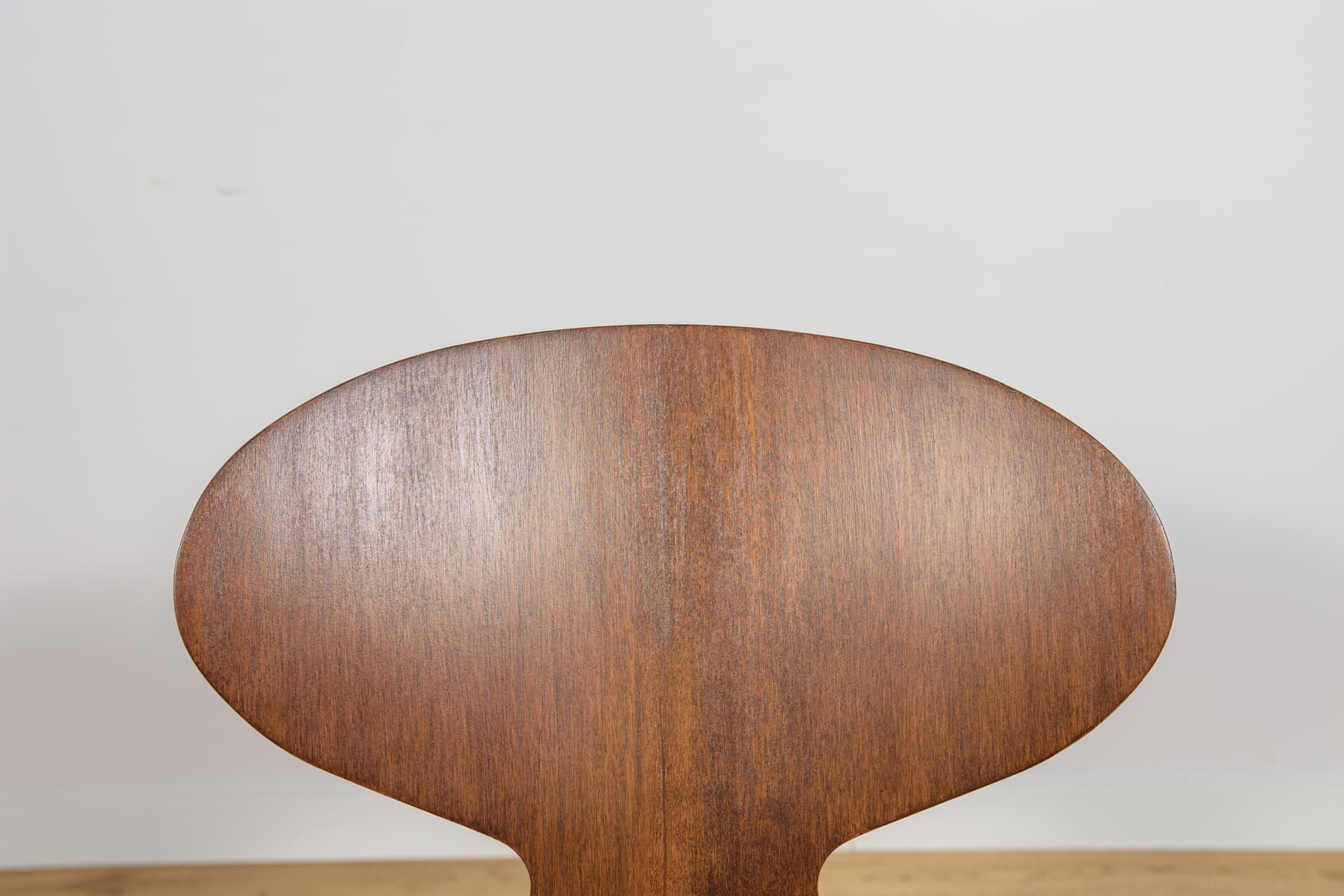 Krzesło Ant 3101, sklejka teak brązowy, stal chromowana srebrny, proj. A. Jacobsen, Fritz Hansen, Dania, lata 70. - 367461