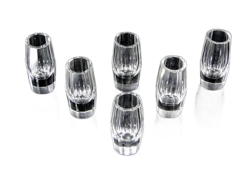 Set of liqueur glasses Art Deco, clear crystal, Germany, 1930s
