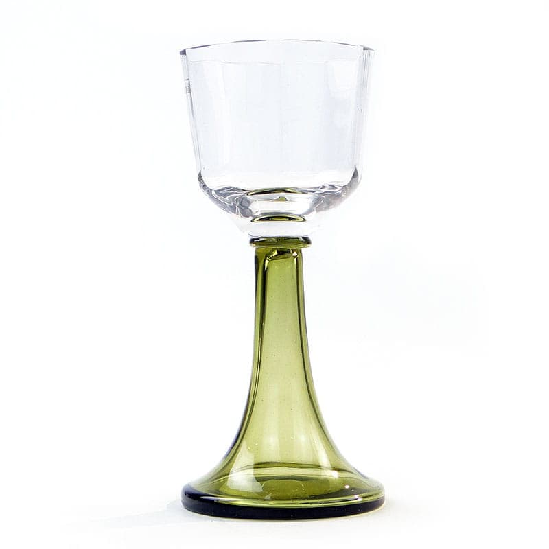Wine Goblet Remer, clear green glass, Theresienthal, Germany, 19th century - 367661