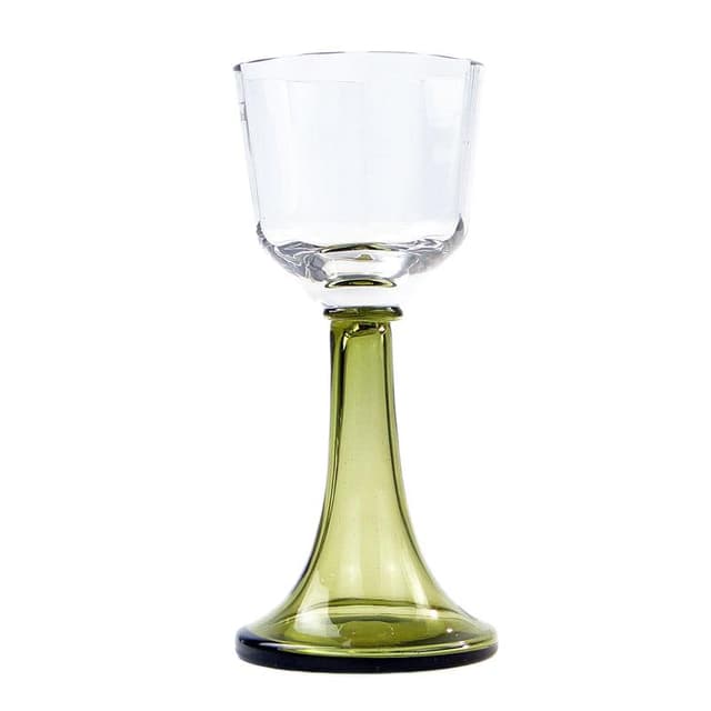 Wine Goblet Remer, clear green glass, Theresienthal, Germany, 19th century - DIMENSION