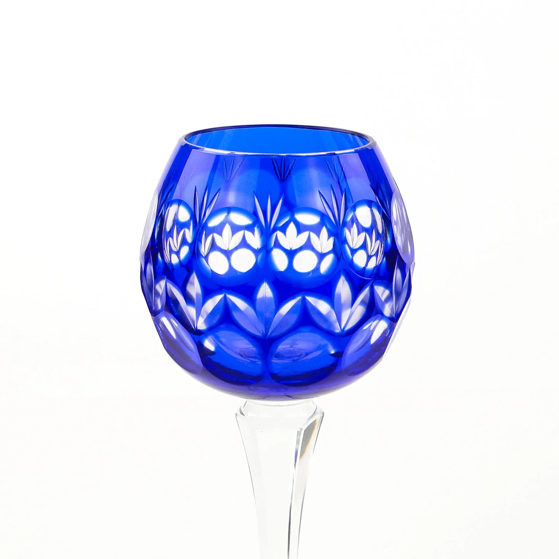 Kobaltowy kielich kryształowy, art déco, Austria, lata 30. - 26803