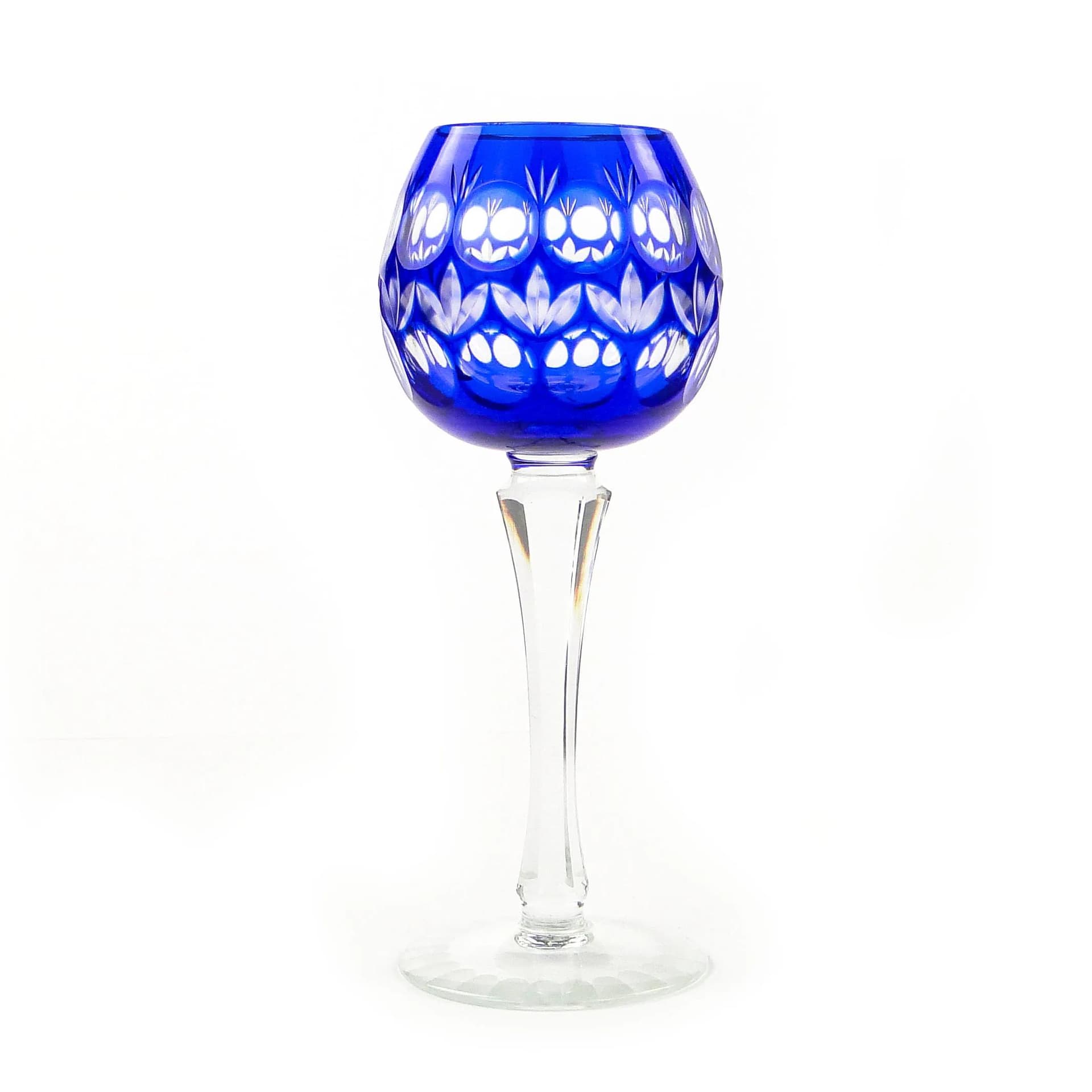 Kobaltowy kielich kryształowy, art déco, Austria, lata 30. - 26802