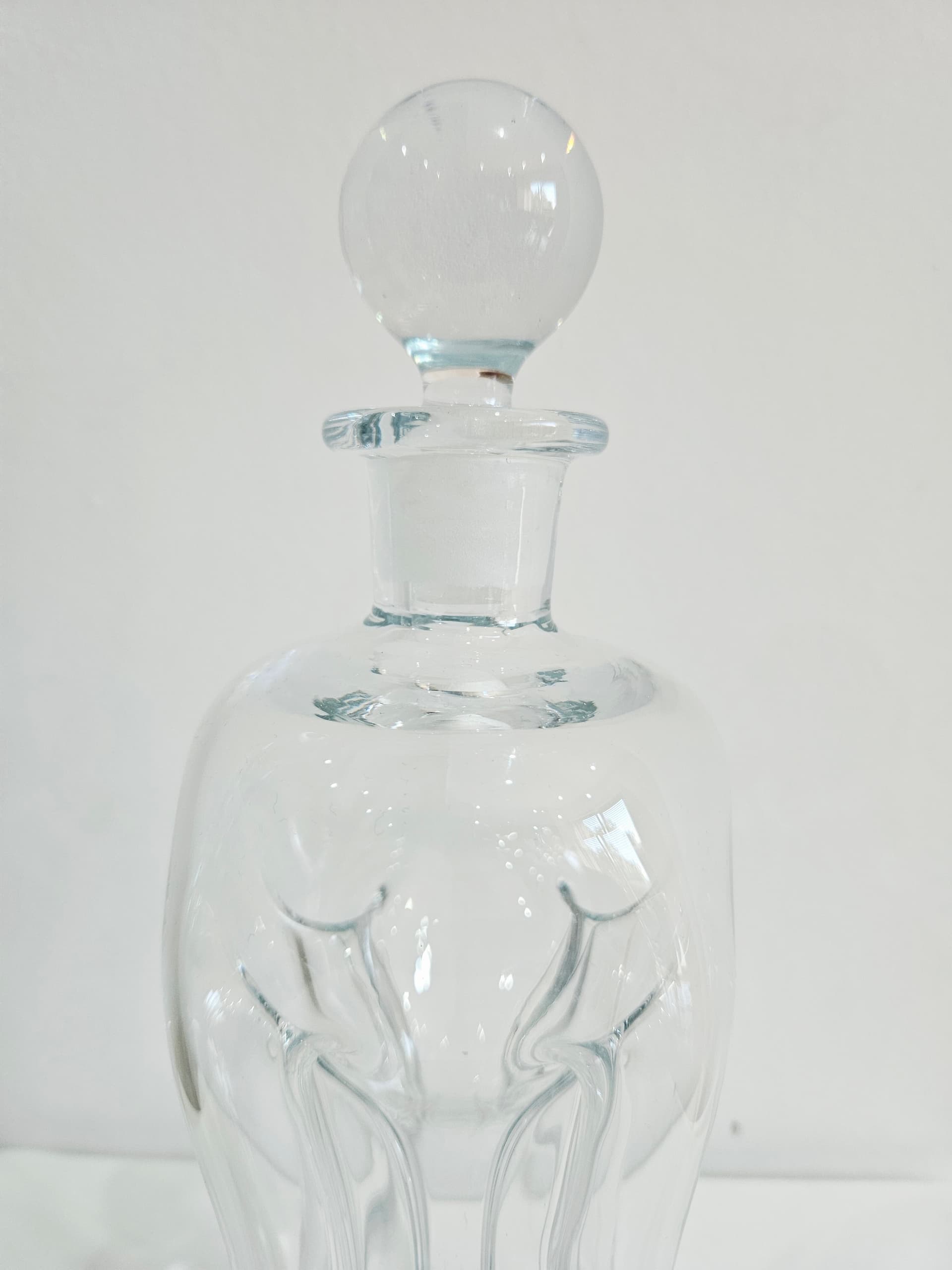Decanter Kluk Kluk, clear glass, by J. E. Bang, Holmegaard, Denmark, 1950s. - 367859