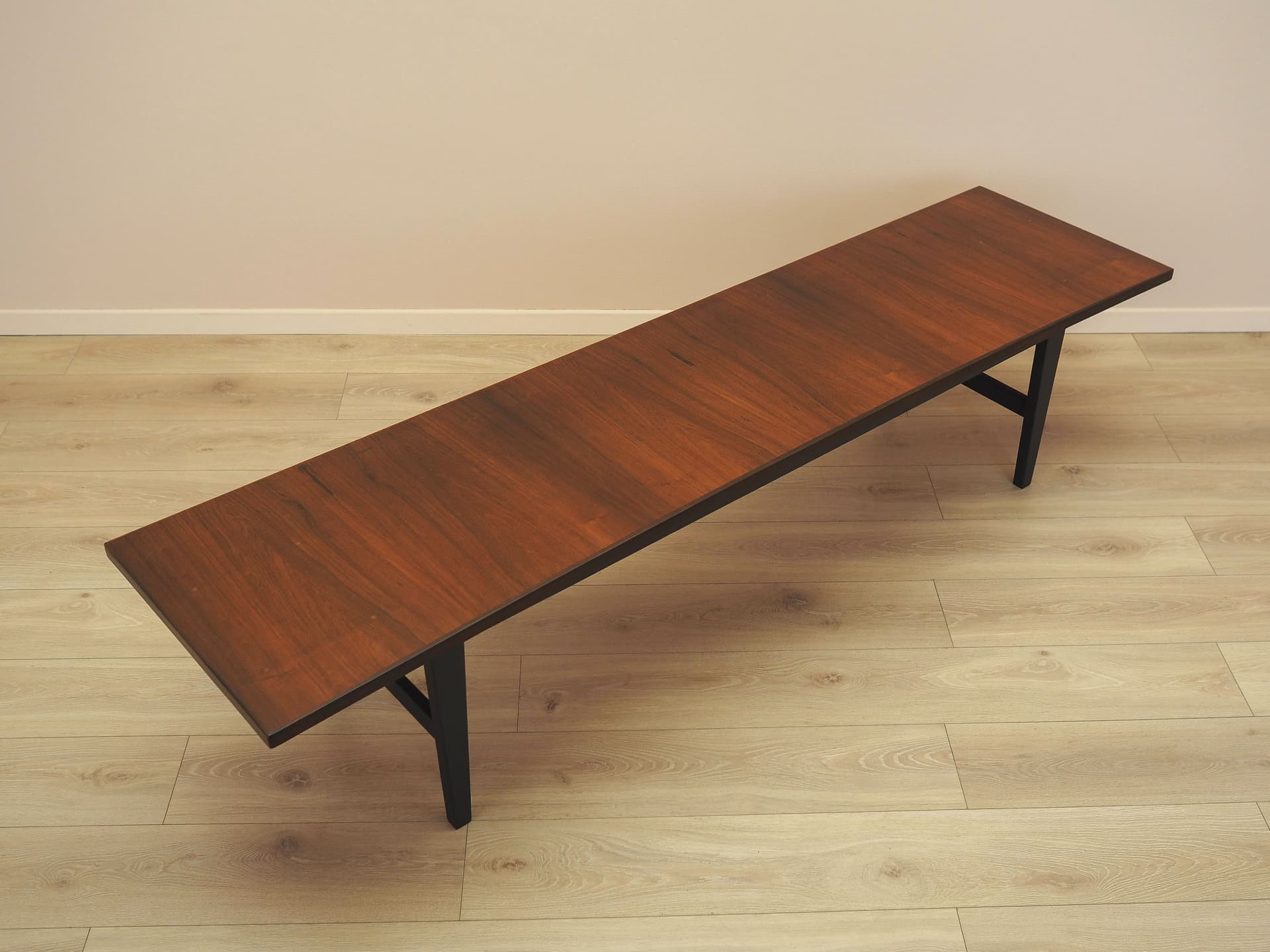 Lowboard, palisander brązowy, rama czarna, Dania, lata 70. - 367917