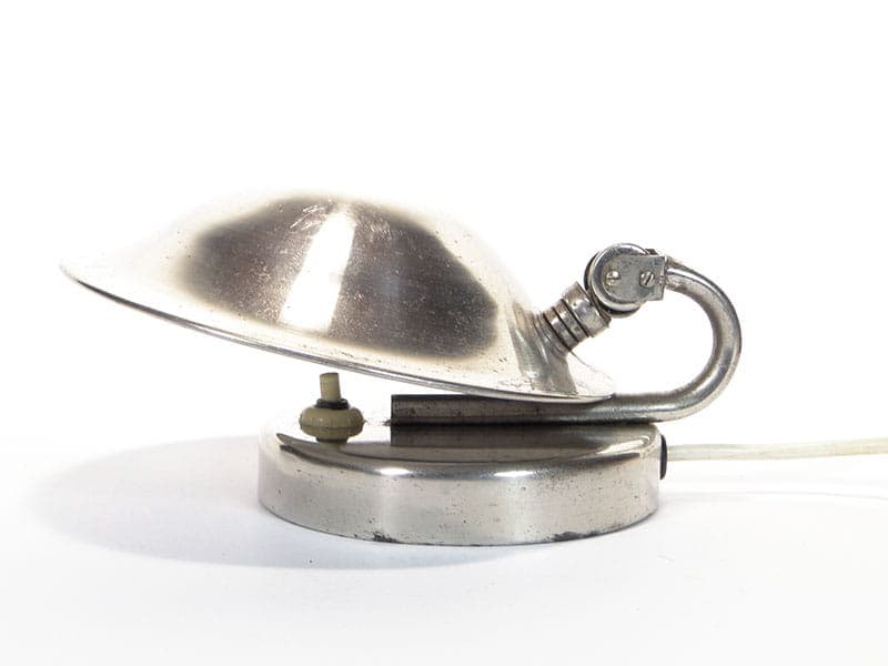 Table Lamp Żółwik, silver chromed steel, Napaco, Czechia, 1930s. - 368041