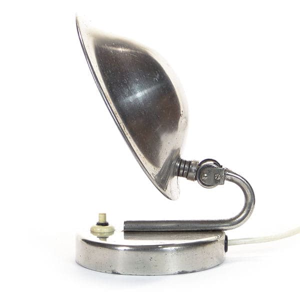 Table Lamp Żółwik, silver chromed steel, Napaco, Czechia, 1930s. - 368042
