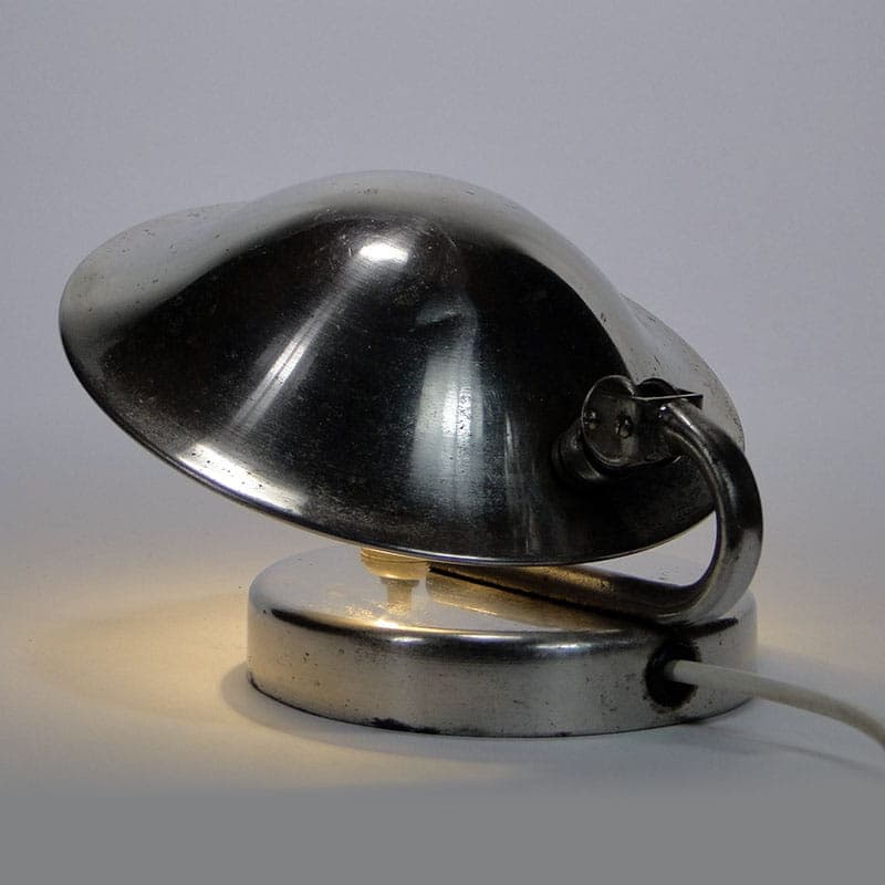 Table Lamp Żółwik, silver chromed steel, Napaco, Czechia, 1930s. - 368050
