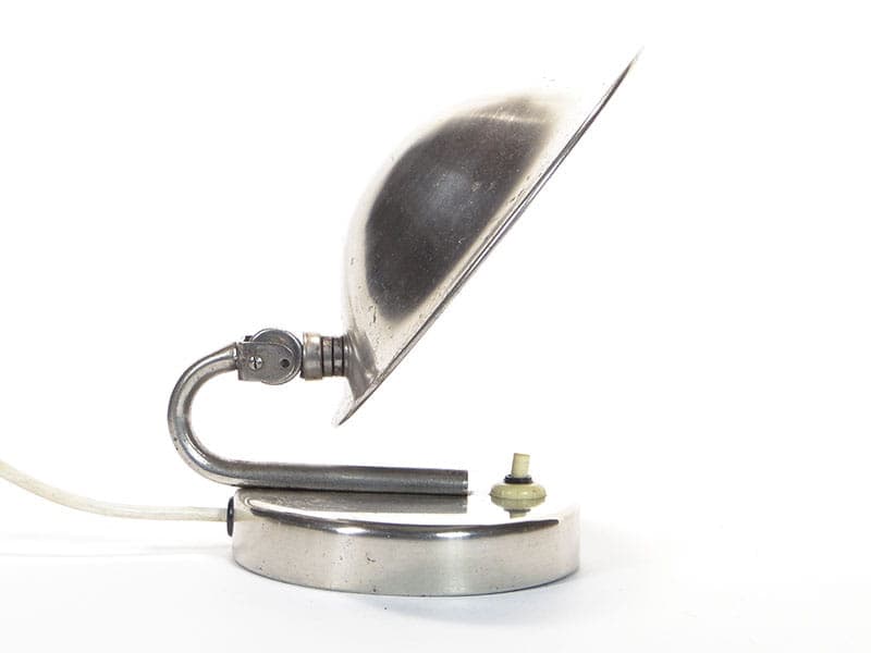 Table Lamp Żółwik, silver chromed steel, Napaco, Czechia, 1930s. - 368047