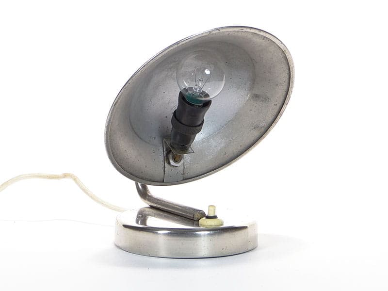 Table Lamp Żółwik, silver chromed steel, Napaco, Czechia, 1930s. - 368048