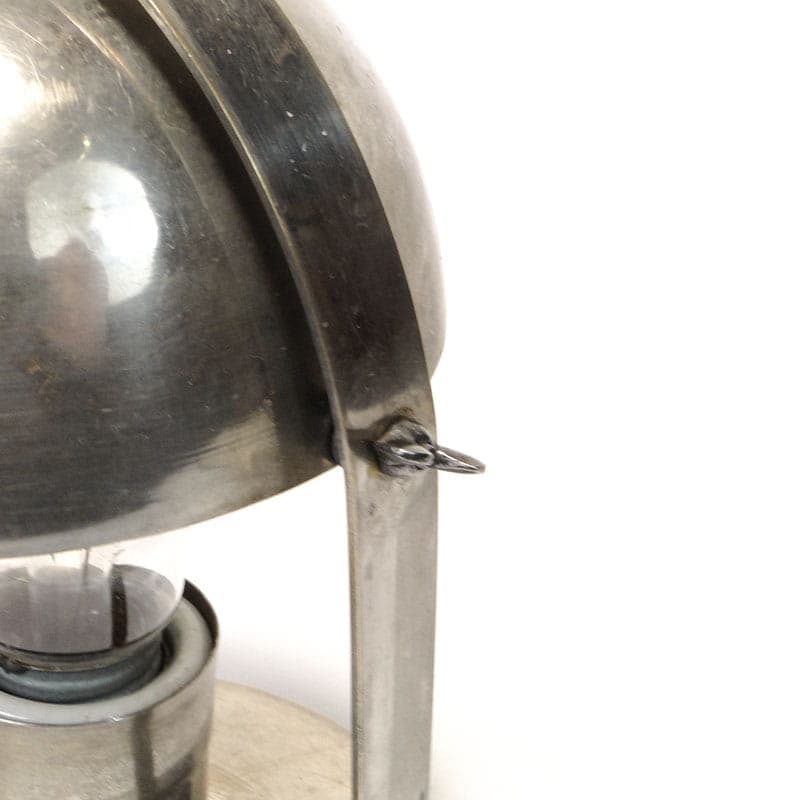Table lamp mushroom, nickel-plated silver metal, 1920s - 368058