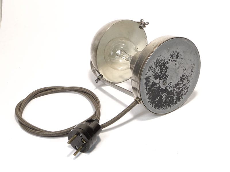 Table lamp mushroom, nickel-plated silver metal, 1920s - 368052