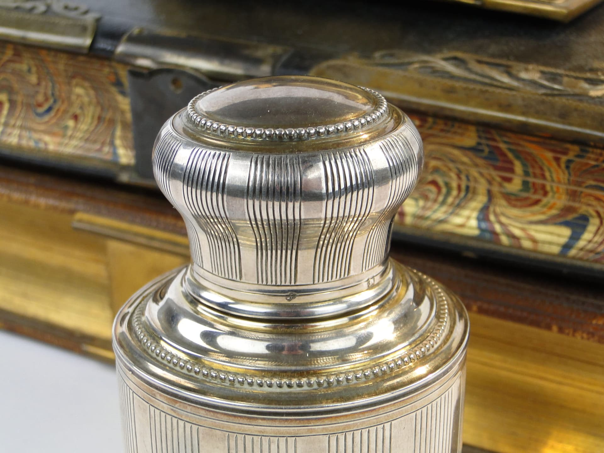 Tea Caddy, silver, gilding, 19th century - 368081