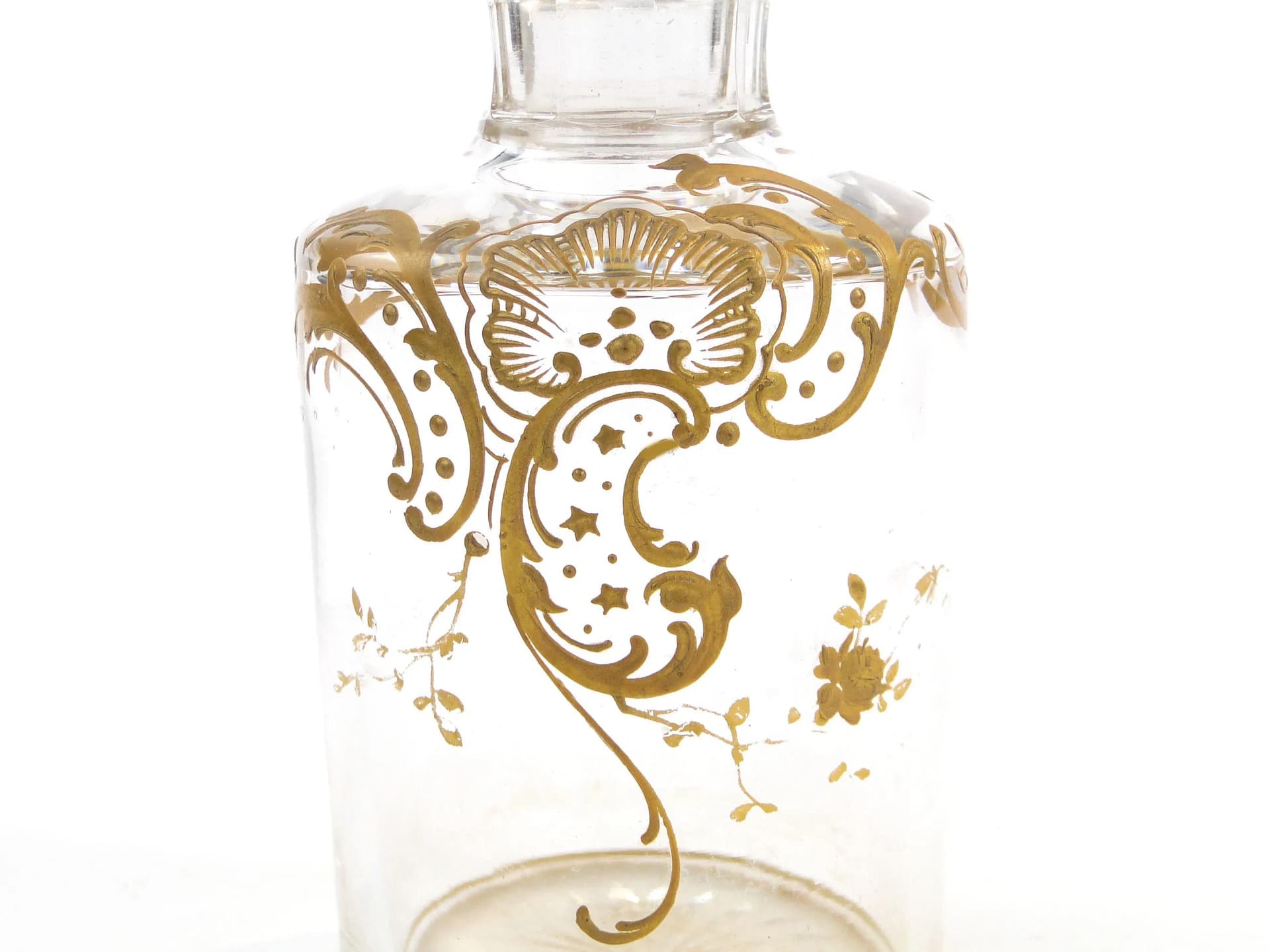 Flakon, kryształ przezroczysty, złocenie, Baccarat, Francja, początek XX w. - 368091