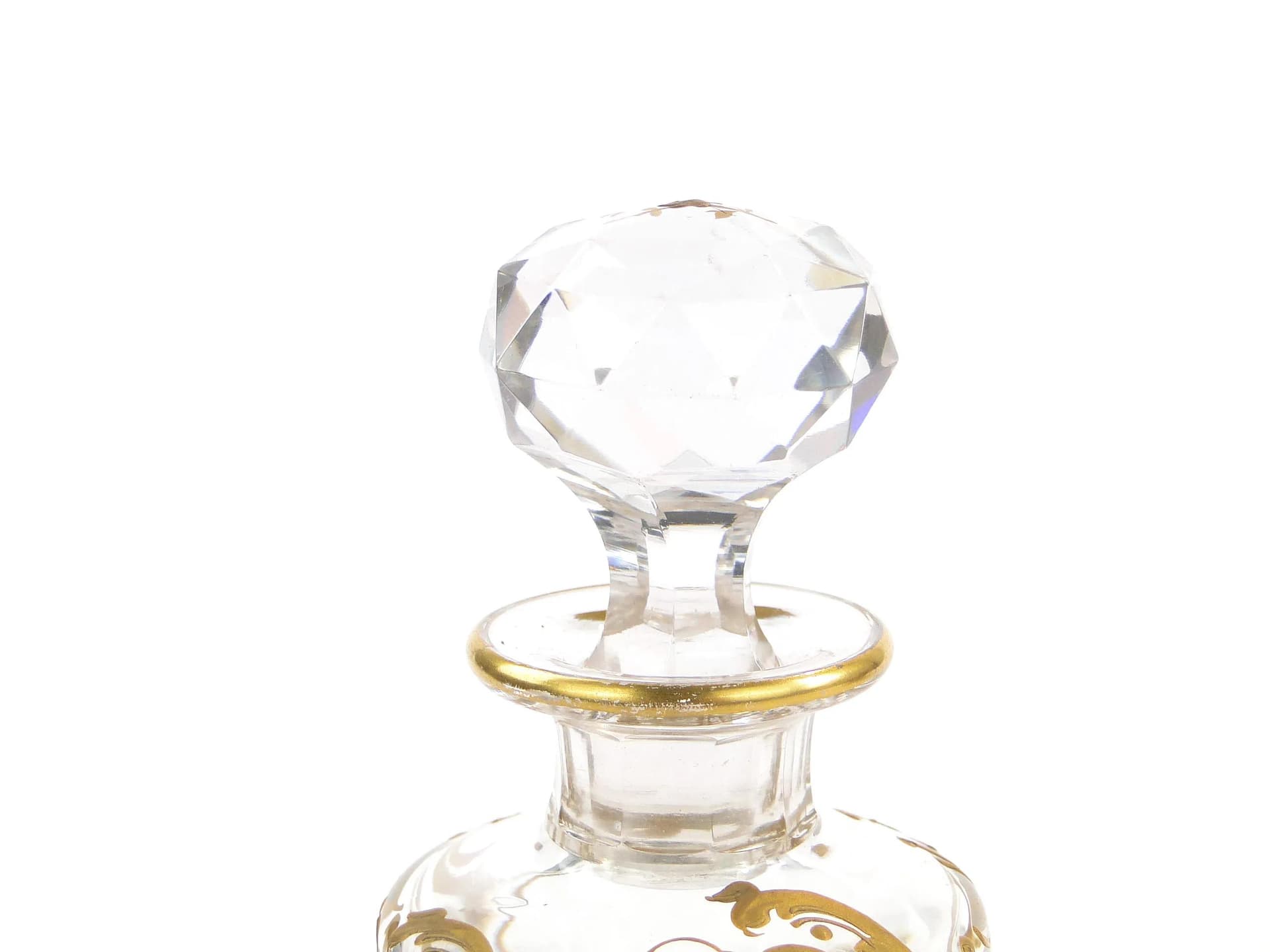 Flakon, kryształ przezroczysty, złocenie, Baccarat, Francja, początek XX w. - 368092