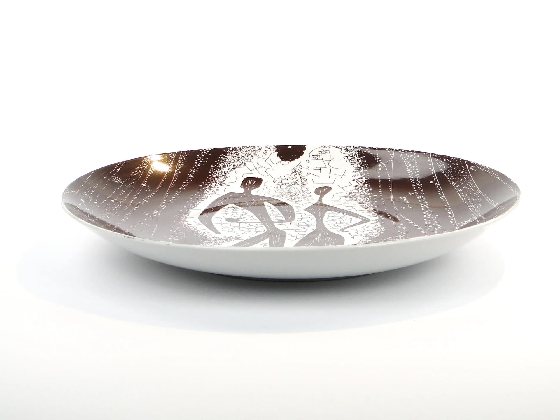 Patera Adam i Ewa, New Look, porcelana czarna, Wałbrzych, Polska, lata 60. - 368336