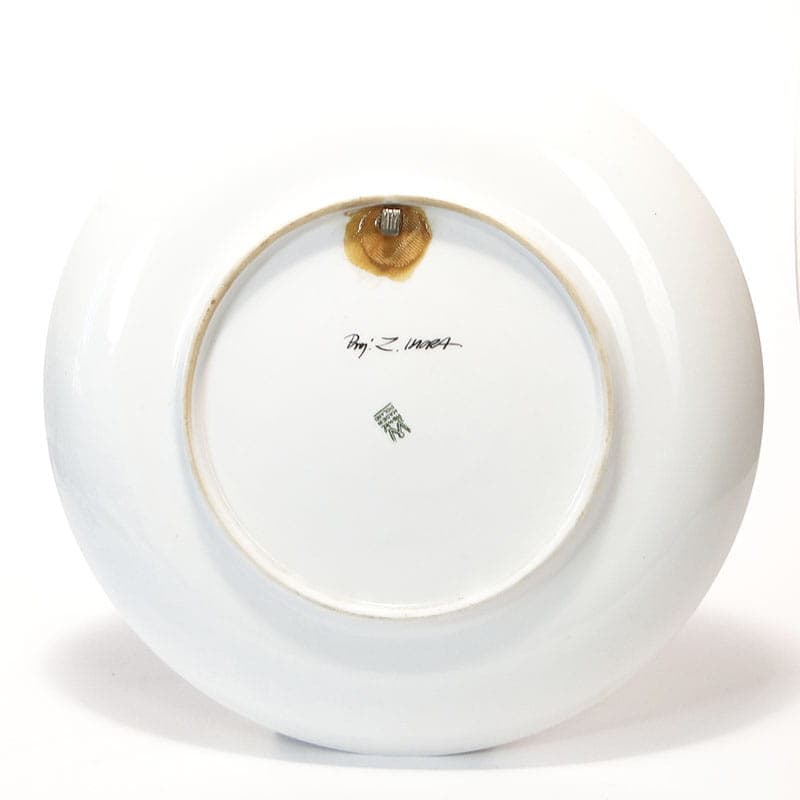 Talerz dekoracyjny, czarno-biały, porcelana, Polska, lata 50. - 368339