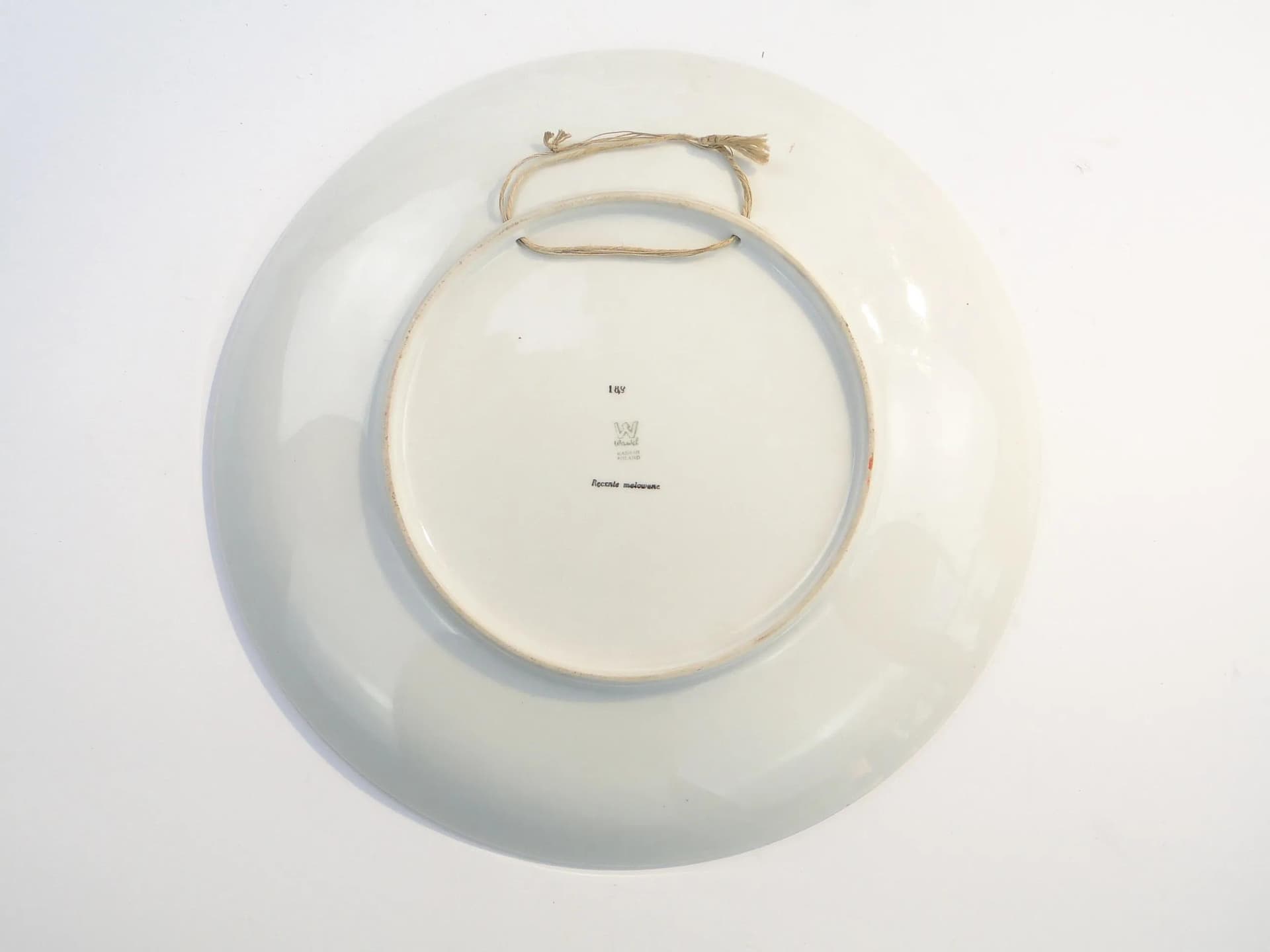 Patera Adam i Ewa, pomarańczowy, porcelana, proj. W. Groszenik, Polska, lata 50. - 368378