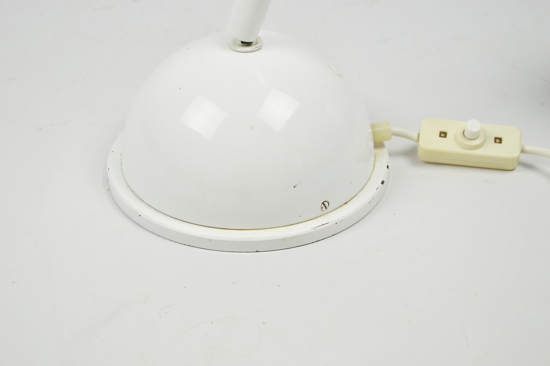Lampa biurkowa, biały, metal, lata 80. - 368634