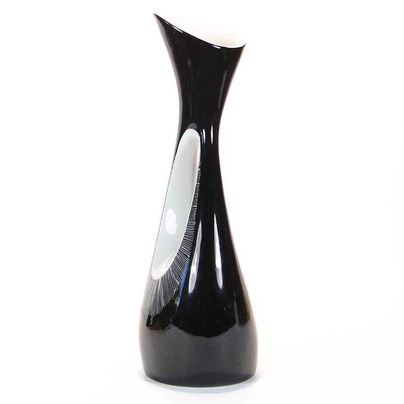 Wazon Calipso, porcelana czarny biały, Ćmielów, Polska, lata 50. - 368842