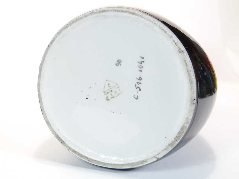 Wazon Calipso, porcelana czarny biały, Ćmielów, Polska, lata 50. - 368836