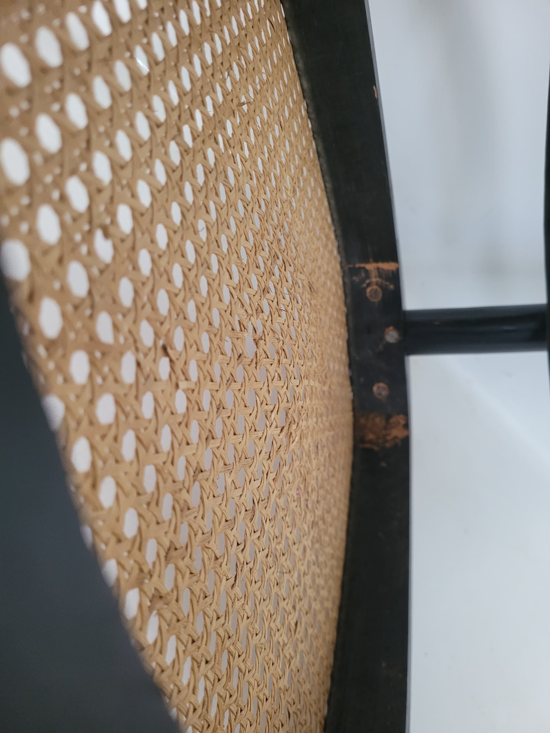 Krzesło gięte, czarny buk, rafia brązowa, Thonet, początek XX w. - 369138