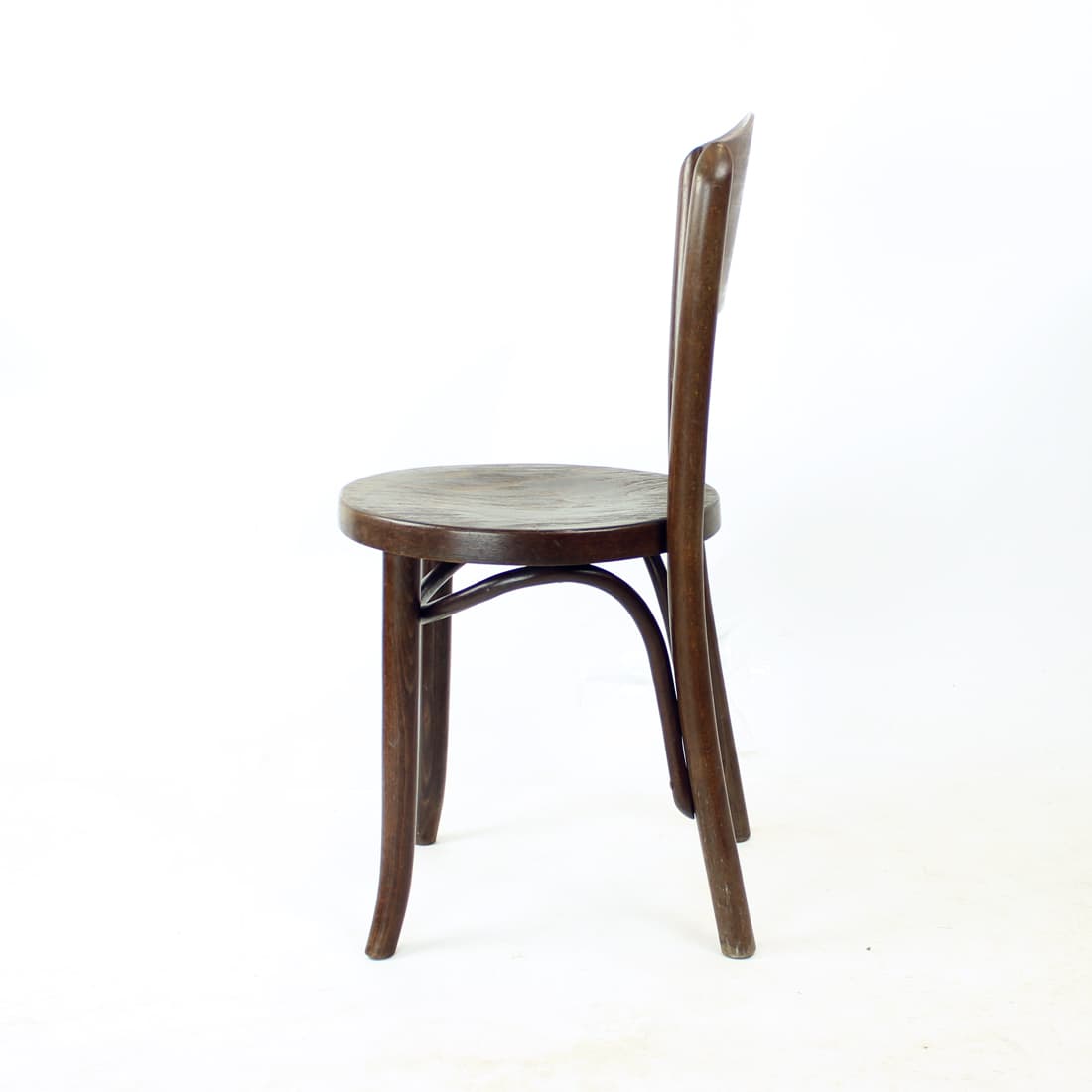 Krzesło bistro, brązowy, dąb, sklejka, Thonet, Czechosłowacja, lata 40. - 369300