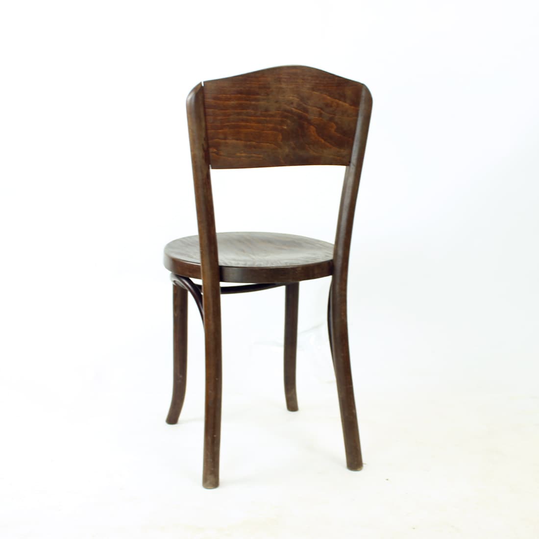 Krzesło bistro, brązowy, dąb, sklejka, Thonet, Czechosłowacja, lata 40. - 369306