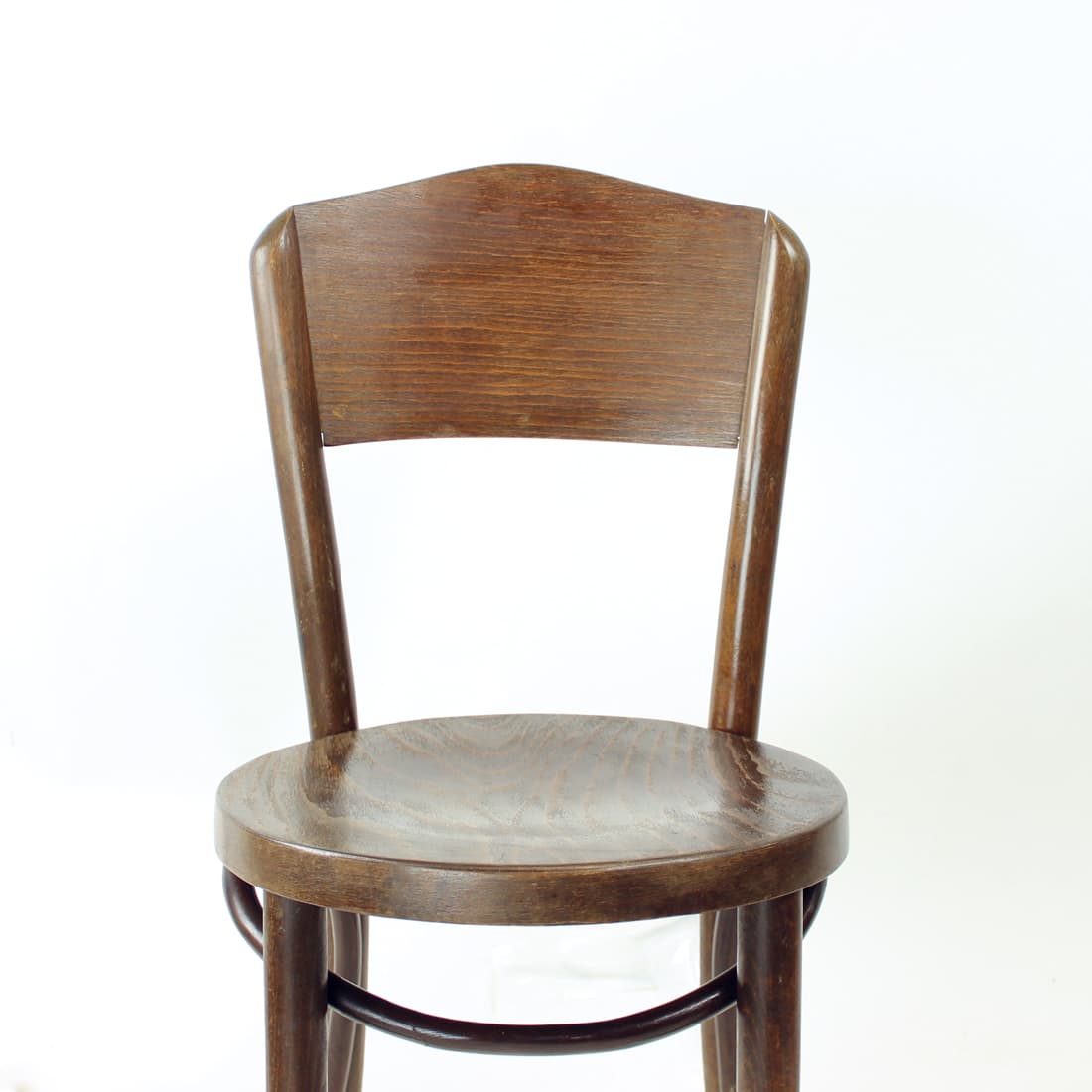 Krzesło bistro, brązowy, dąb, sklejka, Thonet, Czechosłowacja, lata 40. - 369301