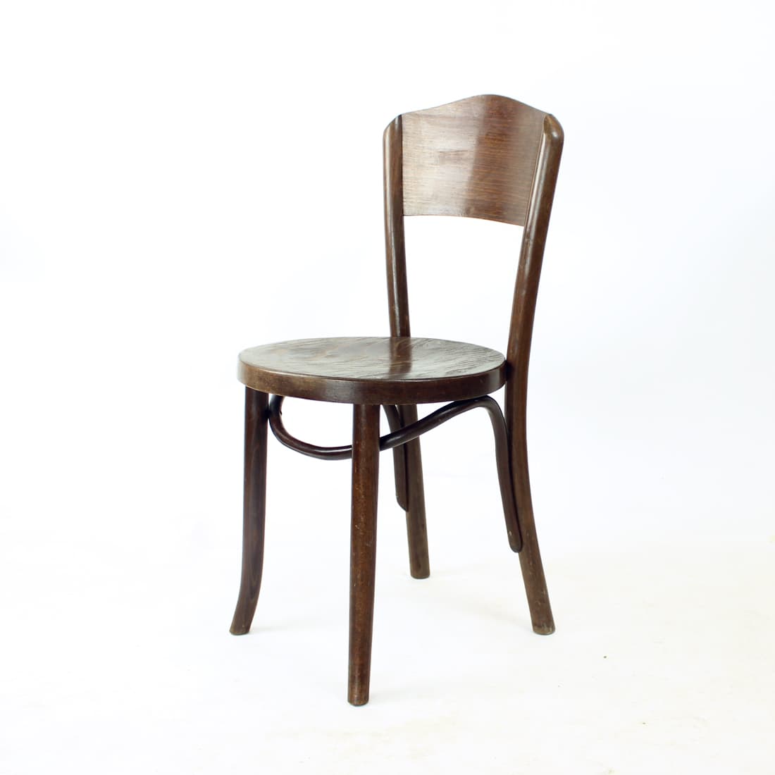 Krzesło bistro, brązowy, dąb, sklejka, Thonet, Czechosłowacja, lata 40. - 369303