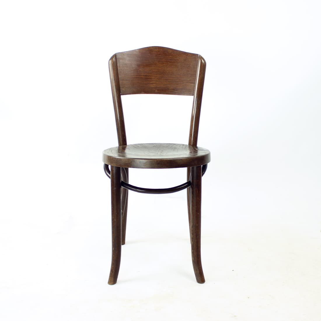 Krzesło bistro, brązowy, dąb, sklejka, Thonet, Czechosłowacja, lata 40. - 369304