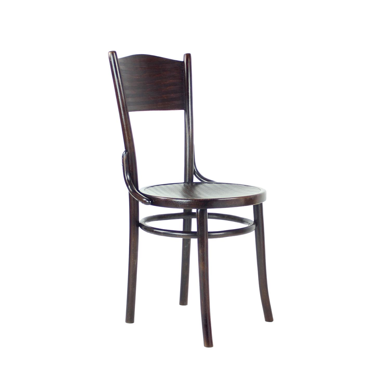 Krzesło gięte, brązowy, dąb, sklejka, Thonet, Czechosłowacja, lata 40.