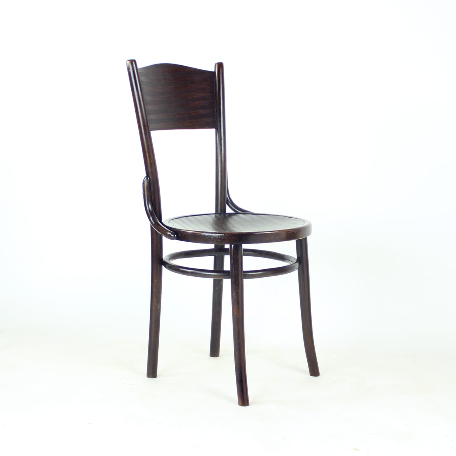 Krzesło gięte, brązowy, dąb, sklejka, Thonet, Czechosłowacja, lata 40. - 369319
