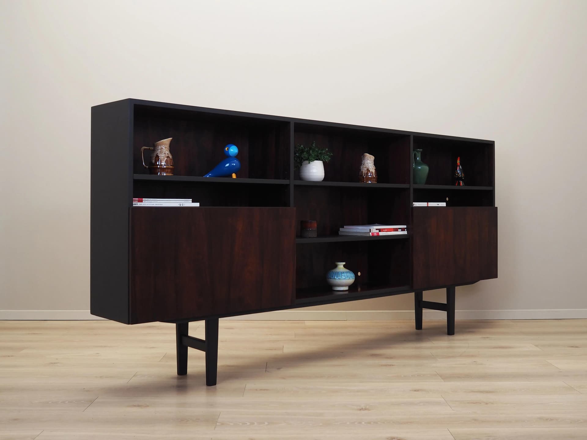 Bookcase, brown rosewood, by I. Kofod-Larsen, Denmark, 1970s - 26823