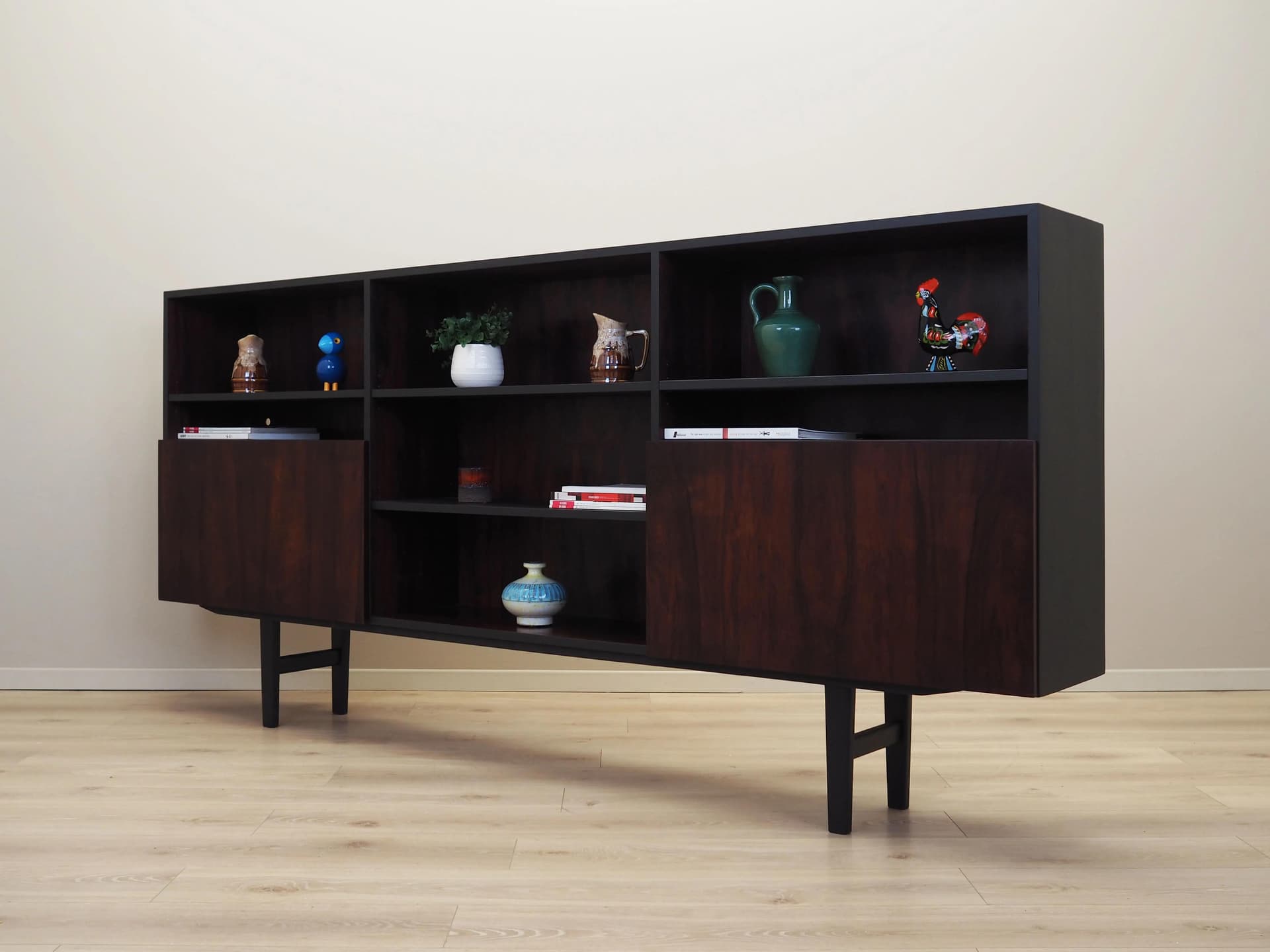 Bookcase, brown rosewood, by I. Kofod-Larsen, Denmark, 1970s - 26822