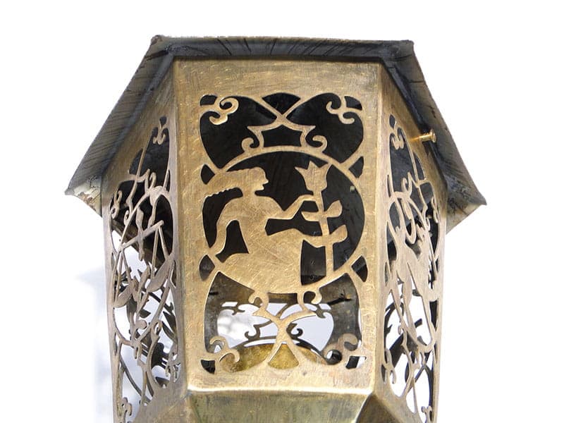 Para kinkietów, znaki zodiaku, mosiądz złoty, Polska, lata 20. - 369407