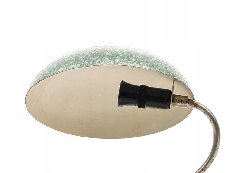 Lampa biurkowa Zaos, stal zielony biały, Zakłady Sprzętu Oświetleniowego Zaos, Polska, lata 60. - 369430