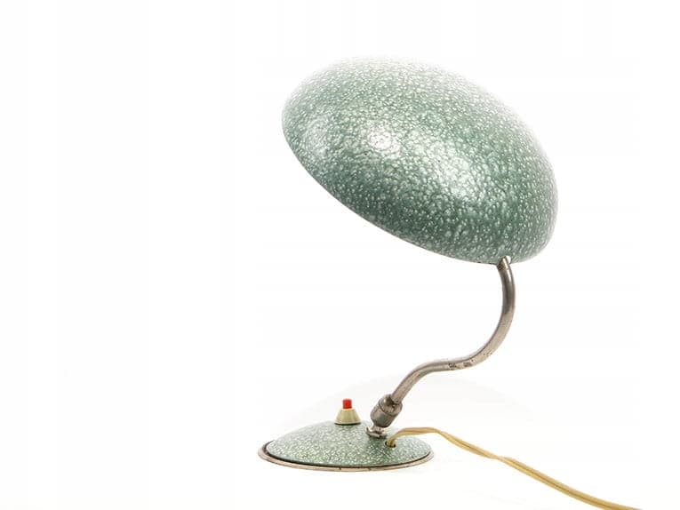 Lampa biurkowa Zaos, stal zielony biały, Zakłady Sprzętu Oświetleniowego Zaos, Polska, lata 60. - 369429
