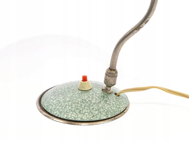 Lampa biurkowa Zaos, stal zielony biały, Zakłady Sprzętu Oświetleniowego Zaos, Polska, lata 60. - 369431