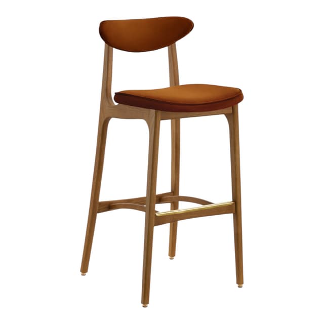 Krzesło barowe 200-190 M/75 Velvet Sierra, velvet czerwony, jesion naturalny, 366 Concept - WYMIARY