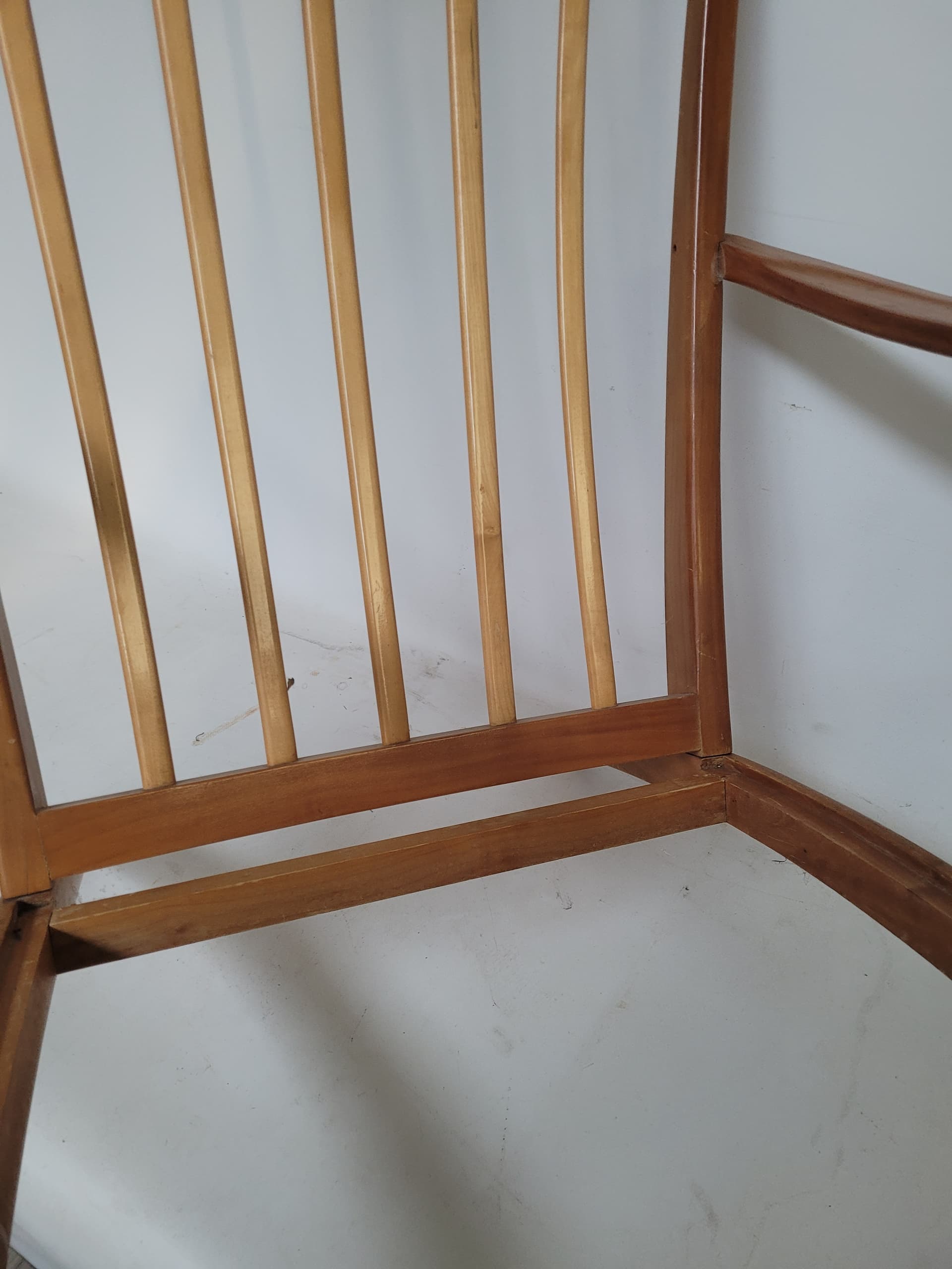 Fotel Knoll Antimott, welur różowy, drewno jasny brąz, Niemcy, lata 50. - 369477