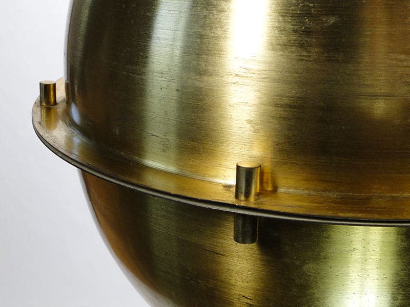 Lampa wisząca Space Age, złoty, mosiądz stal, Czechosłowacja, lata 60. - 369548