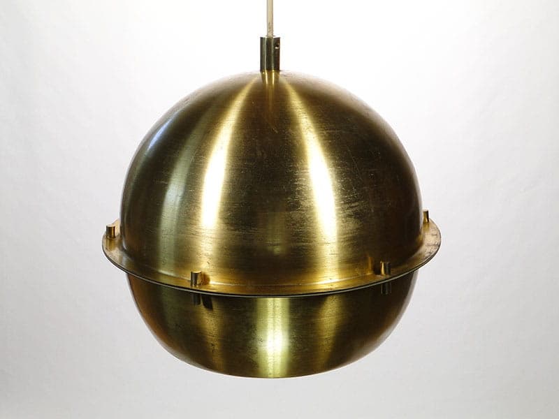 Lampa wisząca Space Age, złoty, mosiądz stal, Czechosłowacja, lata 60. - 369549