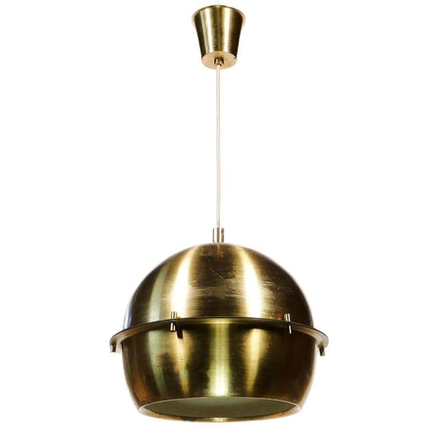 Lampa wisząca Space Age, złoty, mosiądz stal, Czechosłowacja, lata 60. - WYMIARY