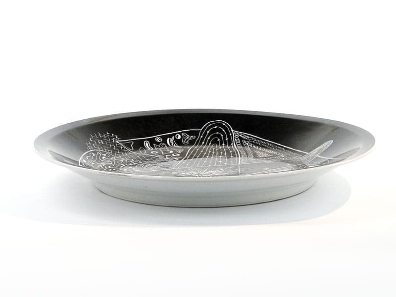 Patera New Look, czarny, porcelana, Chodzież, Polska, lata 50. - 369594